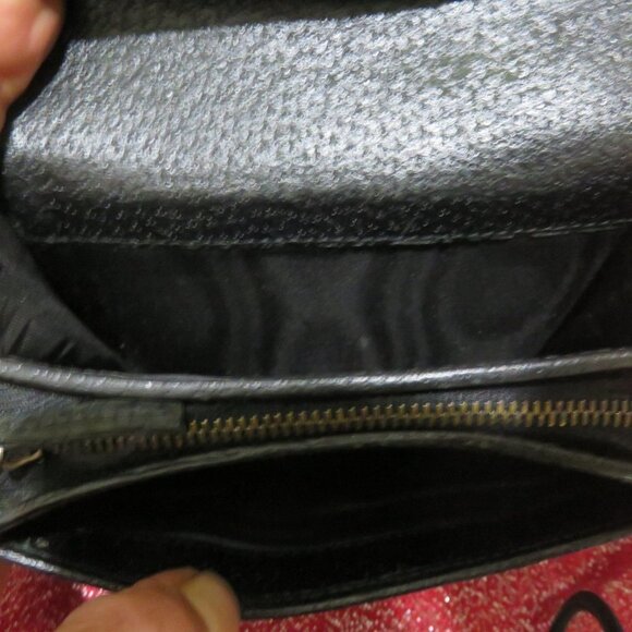 GUCCI Guccissima Black Monogram Canvas Compact Bifold Logo Wallet - Picture 5 of 8